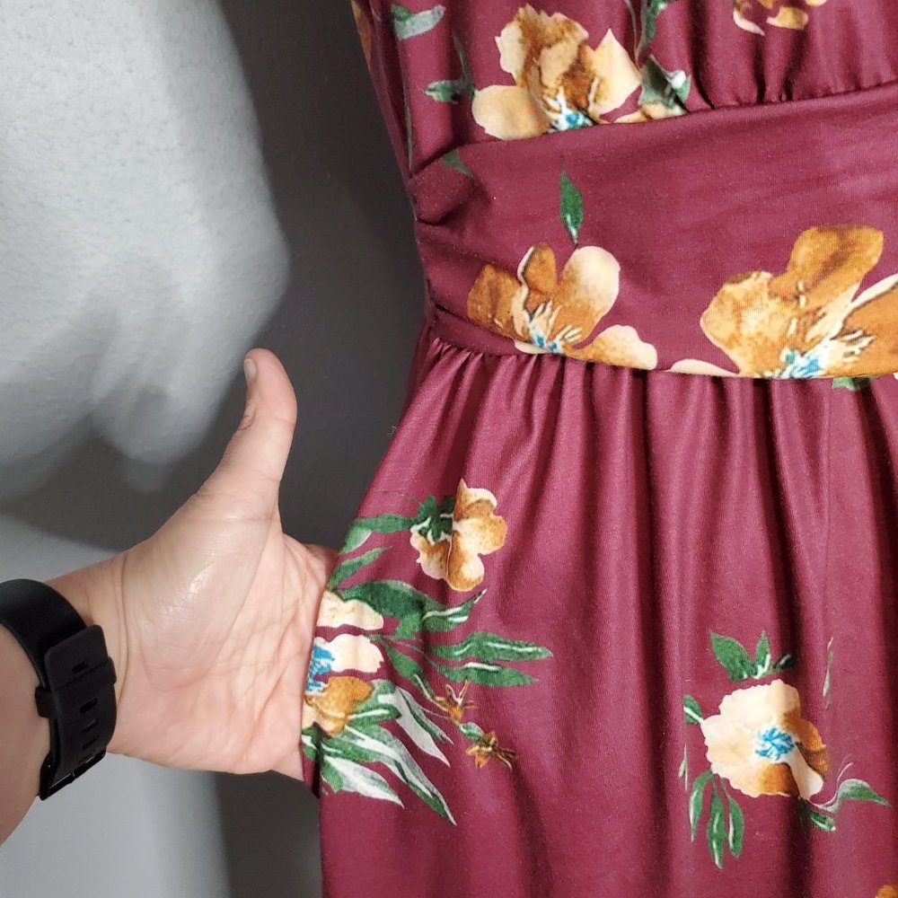 Ouges Short Sleeve V-Neck Floral Short Party Dres… - image 3